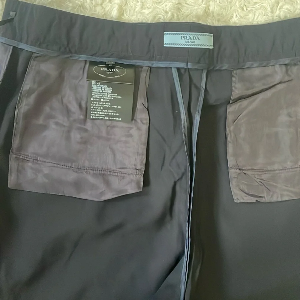 Prada Black Dress Pants Elegant Full-Length Design